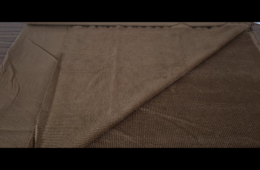 Corduroy with Thick Stripe Polyester Single-Colored - 140cm